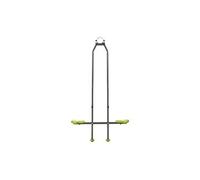 Balançoire agrès face à face enfant 3 à 6 ans - selles larges, guidon, repose-pied - gris vert