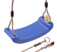 Balançoire, Aire de Jeux, Siège Antidérapant, Balançoire en Plastique, Planche à Bascule (Bleu)