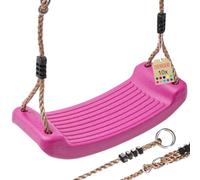 Balançoire, Aire de Jeux, Siège Antidérapant, Balançoire en Plastique, Planche à Bascule (Rose)