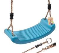 Balançoire, Aire de Jeux, Siège Antidérapant, Balançoire en Plastique, Planche à Bascule (Turquoise)