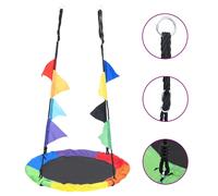 Balançoire Arc-en-ciel avec Fanions 100 cm Ensembles de Jeu Extérieur vidaXL