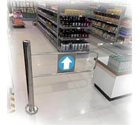 Balançoire automatique sécurisée pour marchés, porte d'accès piéton unidirectionnelle 60 x 100 cm avec fermeture, Ber pour zones à fort trafic