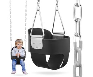 Balançoire baquet bébé hypermotion - assise eva confort & sécurité jardin 22kg