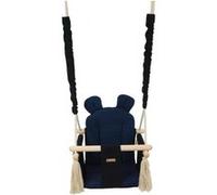 Balançoire Bascule Bois Coton Noir, Bleu Marine