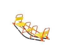 VEVOR Balançoire à Bascule, Capacité de Charge 90,7 kg par Siège, avec Poignées, Larges Sièges à Dossier, Équipement de Jeu Extérieur pour Pelouse, Jardin, Aire de Jeux, pour 2 Enfants 3 Ans et Plus