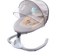 Balançoire bébé, berceau Infant Rocker, berceau à bascule Baby Bouncer chaise à bascule Cradle Rocker siège château gonflable avec musique et jouets pour 0-12 mois 3-12 kg (gris)