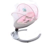 Balançoire bébé, berceau Infant Rocker, berceau à bascule Baby Bouncer chaise à bascule Cradle Rocker siège château gonflable avec musique et jouets pour 0-12 mois 3-12 kg (rose)