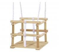 Balançoire bébé en bois pour extérieur