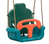 Balançoire bébé évolutive WICKEY 3-en-1 multicolore - siège réglable avec harnais - 195-240 cm