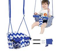 Balancoire Bebe Exterieur, Balançoire Enfant Interieur Extérieur pour Bébé, Siege Balancoire Bebe avec Ceinture de Sécurité, Convient aux Jardins Intérieurs et Extérieurs(Bleu)