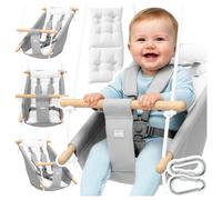 Balançoire bébé hamac bascule 3 en 1 avec ceinture de sécurité réglable jusqu...