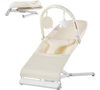 Balançoire bébé Siège à bascule 68,5x41x60cm Beige 0-9 mois - Sécurité et confort pour nouveau-nés - Réglable et portable