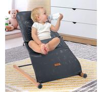 Balançoire Bébé Transat de Berceau Maille Housse Lavable Bois Anthracite Max. 9