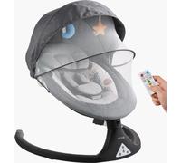 Balançoire bébé VEVOR, balançoire bébé à 5 vitesses, 3 sièges, télécommande, Bluetooth, 10 berceuses et moustiquaire, convient aux nouveau-nés de 0 à 9 mois/0 à 9 kg
