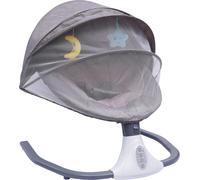 Balançoire bébé, vitesse de balancement réglable, musique Bluetooth, fonction minuterie pratique, GRIS