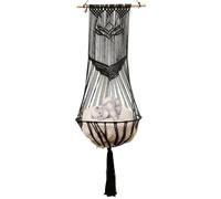 Balançoire bohème pour chat - Hamac bohème multifonctionnel en macramé pour animal domestique, lit en corde de coton doux, hamac décoratif pour chat, pour dormir, jouer, se reposer, faire la sieste