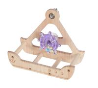 Balançoire de Cage pour Oiseaux Perche Interactive en Bois