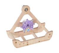 Balançoire de Cage pour Oiseaux Perche Interactive en Bois