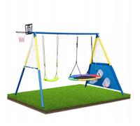 BALANÇOIRE DE JARDIN 4 en 1 double pour enfants NID DE CIGOGNE