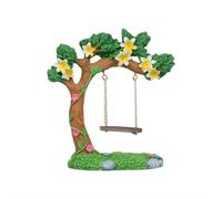 Balançoire de jardin féérique miniature en résine pour décoration de maison de poupée en plein air, centre de table de mariage, loisirs créatifs et activité parent-enfant (1 pièce style A)