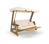 Balançoire de jardin marron clair Balançoire moderne d'extérieur Meubles en bois exclusifs