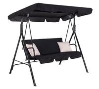 Balançoire De Jardin Springos® Pour Trois Personnes - Noir