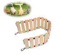 Balançoire de Poulet pour Poules, Facile à Installer Jouet d'échelle Suspendue de Poulet échelle en Bois de Poulet avec Crochets pour Les Loisirs pour Jouet de volaille(Petit, Bleu)