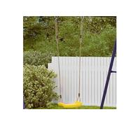 vidaXL Balançoire extérieure pour enfants simple à corde réglable jaune 4009274