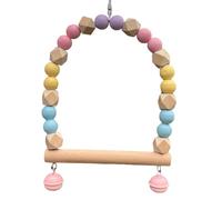 Balançoire d'oiseaux en Bois, balançoire d'oiseaux - Balançoire pour perroquets avec sonnettes - Cage à perchoirs pour Oiseaux, Jouet d'escalade sur perchoir, balançoire en Bois