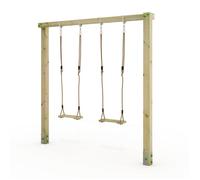 WICKEY Balancelle Aero Star en bois carré, avec 2 sièges de balançoire
