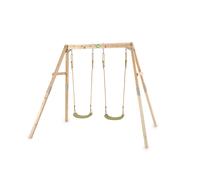Balançoire Double En Bois Pour Jardin Enfant Dès 3 Ans Naturel TU