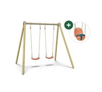 Balançoire double Techwood Harmonie DOUBLO - Aléo by Trigano