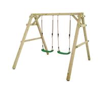 Balançoire double WICKEY Sky Dancer Prime en bois avec 2 sièges vert - 10 ans de garantie*