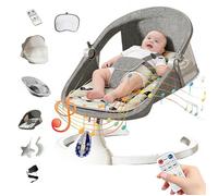 Balançoire Électrique Bluetooth pour Bébé avec Harnais à 5 Points 5 Modes de Balançoire Minuterie à 3 Niveaux pour Garçons et Filles