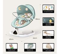 Balançoire électrique pour bébé, 5 vitesses, minuterie 3 vitesses, Bluetooth, télécommande, charge maximale 15 kg, chaise à bascule