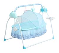 Balançoire électrique pour bébé avec musique et télécommande 0-18 mois 25 kg kaki, bleu, rose, 6 kg, position allongée à 180 °