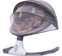 Balançoire électrique pour bébé Balançoire pour bébés de 0 à 18 mois avec télécommande Musique Bluetooth Moustiquaire