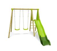 Portique Balançoire Et Toboggan En Bois 2,30m Lumi Bois TU