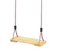Balançoire en Bois De Pin avec Cordes Réglables en Polypropylène Soyeux