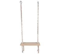 Balançoire en Bois "Macramé" 150cm Blanc & Naturel