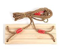 Balançoire en Bois pour Adultes et Enfants, balançoire intérieure et extérieure, Bois de Bouleau avec Corde réglable, Plaque d'assise Large et épaisse supportant 150 kg, pour