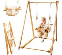 Balançoire en Bois pour bébé - avec siège à Bascule - Pliable - Chaise à Bascule pour - Siège à pour - Bois de pin - Jouet en