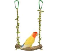 Balançoire en Bois pour Perroquet, Bois Naturel pour Oiseaux, Support Balançoire pour Perroquet, Perchoir à Suspendre, Jouet Perroquet, Jouets pour Oiseaux, pour Petits Et Moyens Oiseaux