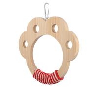 Balançoire en Bois pour Perroquet en Cage, Perchoir Pattes | Perroquet et Calopsitte, Installation Simple, Teinte Kaki, Look , Usage Double, Décoration Soignée