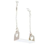 Balançoire en bois pour photographie - Tissé à la main - En forme de cœur - Pour nouveau-né - Cent jours - Trapèze - Accessoires de photographie pour bébé