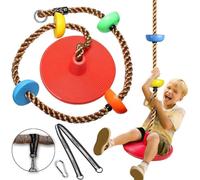 Balançoire en Corde d'escalade,Disque Siège de Balançoire,Balançoire en Plastique,Banc de Balançoire,Balançoire avec Plateforme,Corde d'escalade pour Jardin ou Slackline