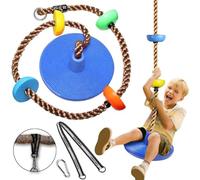 Balançoire en Corde d'escalade,Disque Siège de Balançoire,Balançoire en Plastique,Banc de Balançoire,Balançoire avec Plateforme,Corde d'escalade pour Jardin ou Slackline