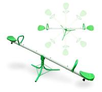 HyperMotion Swing HYP11 Balançoire 2 en 1 pour Enfants - Balançoire Jardin 2 Places avec Rotation 360° - Structure Acier Stable pour ExtéRieur - Enfants 3+ Ans