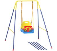 Balançoire Évolutive 3 Phases Acier Jaune Bleu