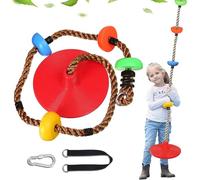 Balancoire Exterieur,Balancoire Enfant,Balançoire en Corde d'escalade pour Enfants avec Plateforme et siège à Disque,Corde d'escalade pour Enfants,Capacité de Charge Jusqu'à 100 kg